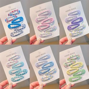 新款彩色bb夹儿童刘海碎发夹整理神器水滴发夹女孩侧边夹发卡宝宝