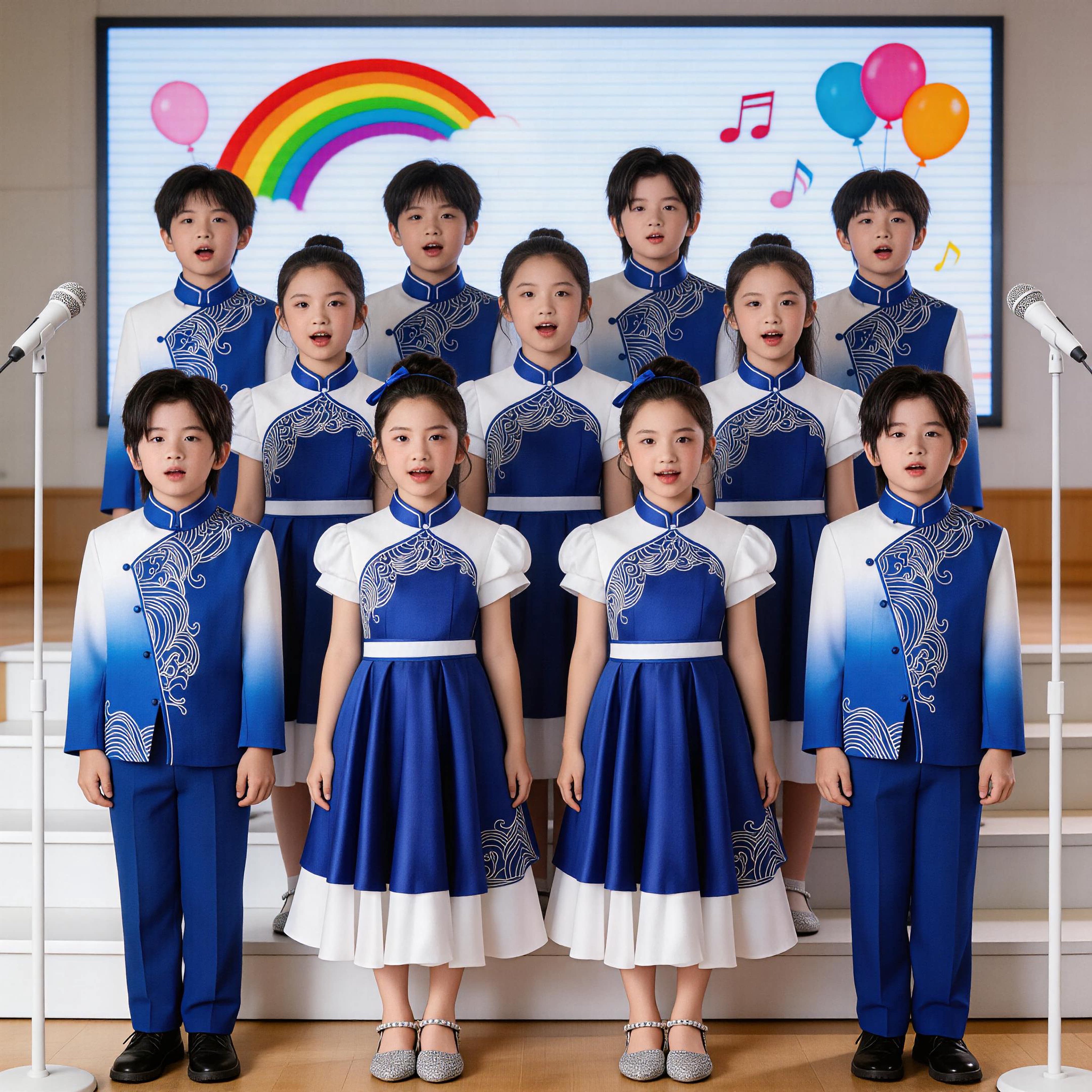 爱国主题中小学生表演服