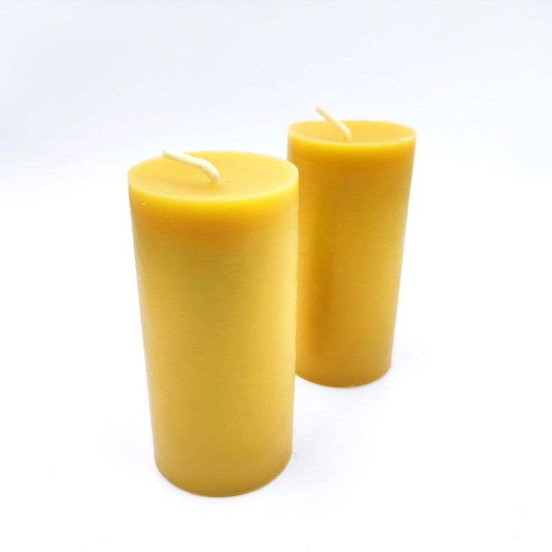 【蜂蜡蜡烛】圆柱5x10cm 华德福天然蜜蜡 纯手工无烟瑜伽冥想照