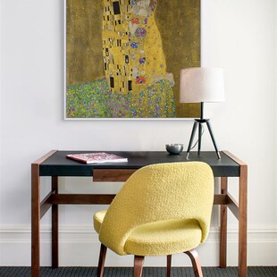 吻 里姆特  浪漫经典像油画金色 旁白装饰画