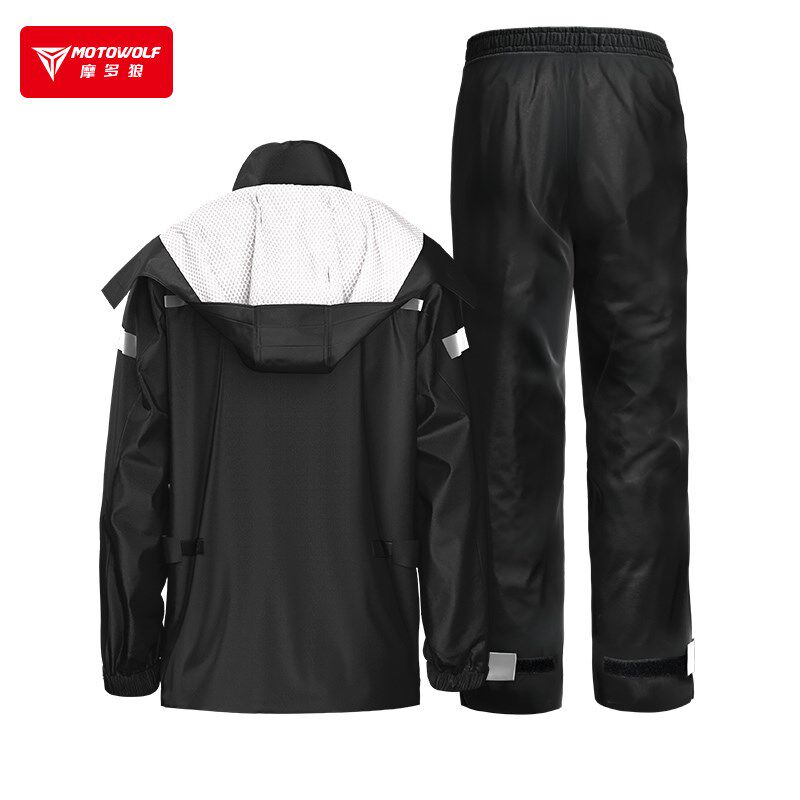 摩多狼摩雨衣雨裤式骑士备全身防水雨服透气男
