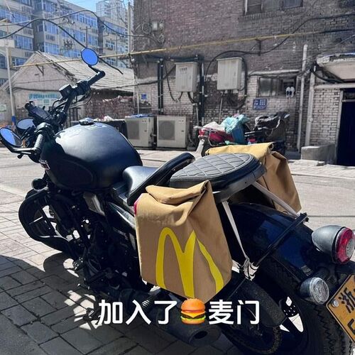 踏板摩边包侧包复古巡航护杠包后尾电动摩挂物包麦当劳
