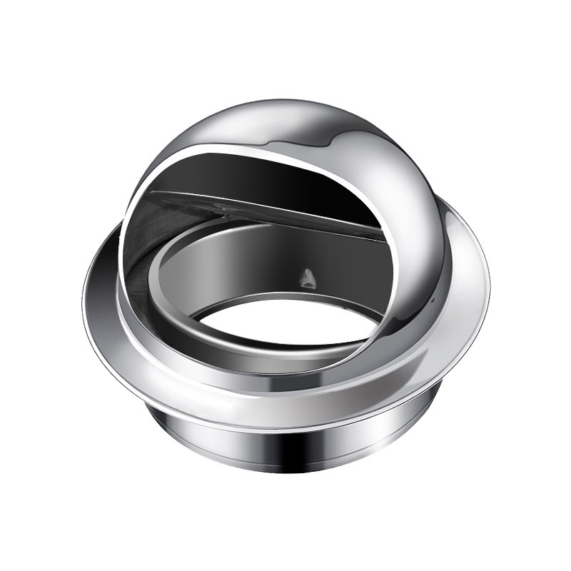 通风外气口排风油烟机风口防雨防风穿墙排气罩不锈钢止回风帽