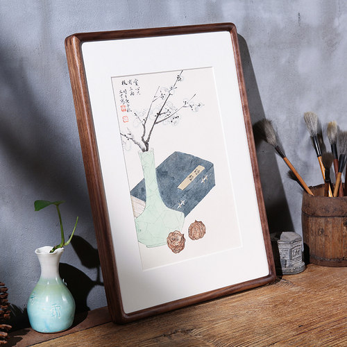 桃圆角实木相框定制照片挂墙大尺寸寸7寸画框装裱摆台