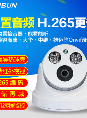 O摄像头万日夜全彩带音频监控器海康协议