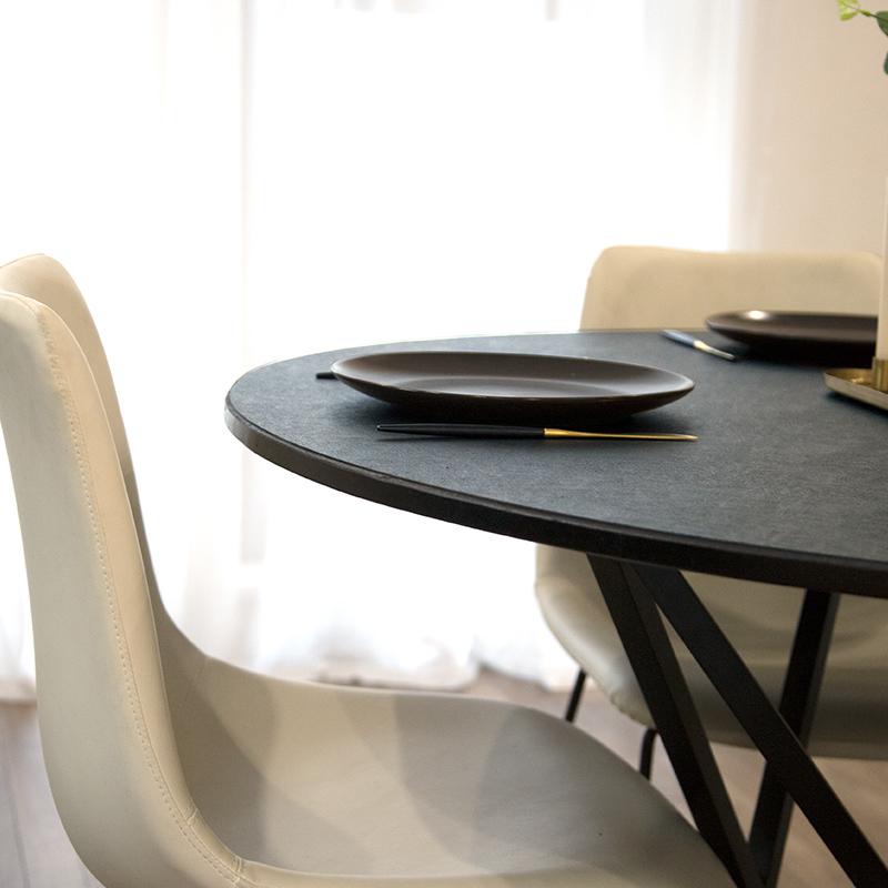 摩登瑞朵皮革桌垫】纯色家用圆桌布防水防油隔热免洗餐桌垫
