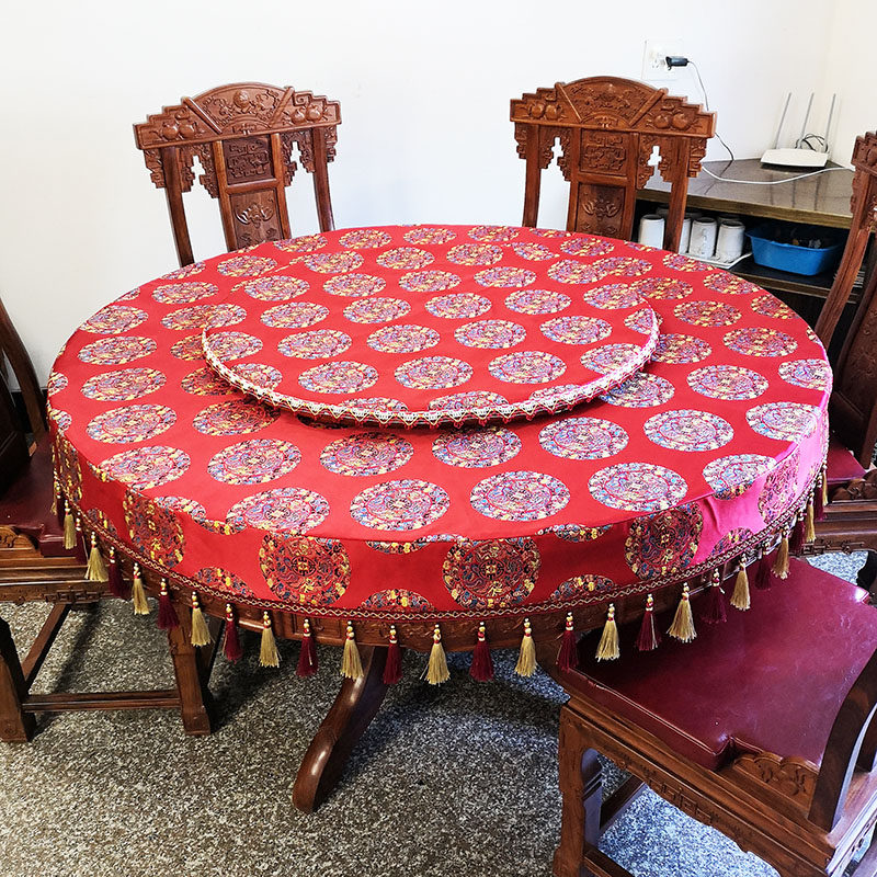 中式桌布红木茶几台布仿古典家具茶台电视柜餐桌布圆形茶桌布