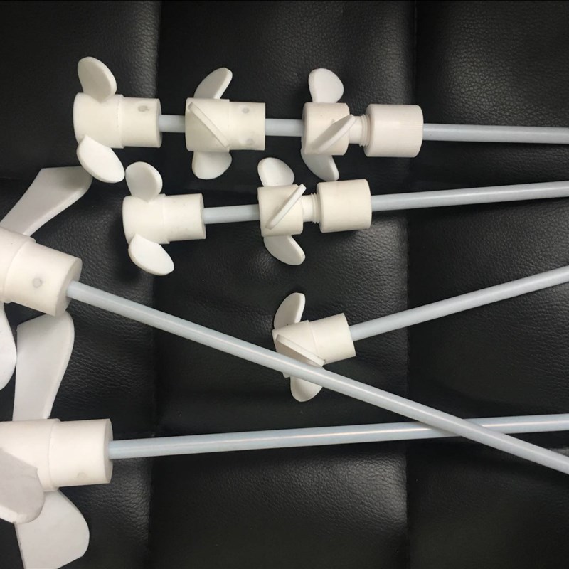 供应聚四氟乙烯搅拌棒,双层推进式螺旋桨三叶四叶四氟搅拌棒