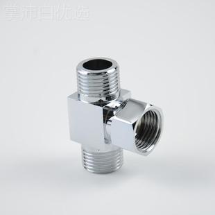 铜方活JA3008接三4通分阀黄一进角二出分水器方接头进水管三通分