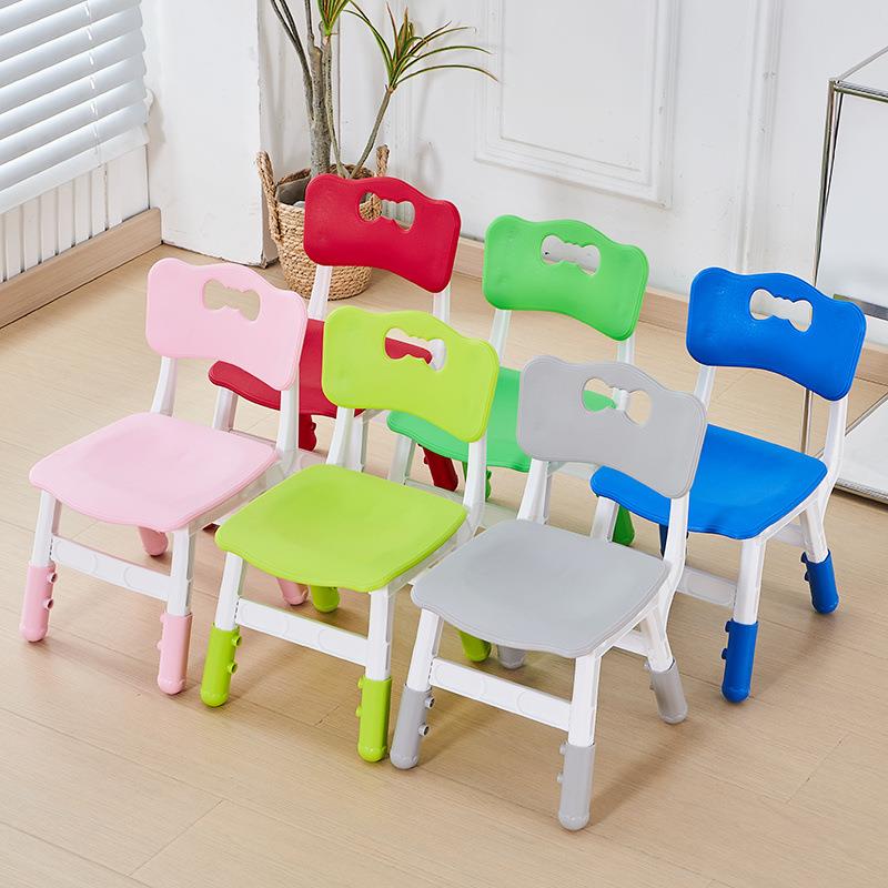 升降加厚板凳儿童椅子幼儿园靠背椅宝宝餐椅塑料小椅子家用小凳子