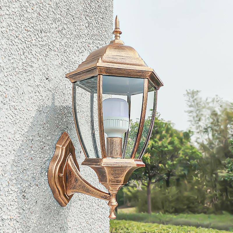 户外壁灯防水仿古庭院灯欧式室外别墅柱子墙灯豪华六角壁灯接电款