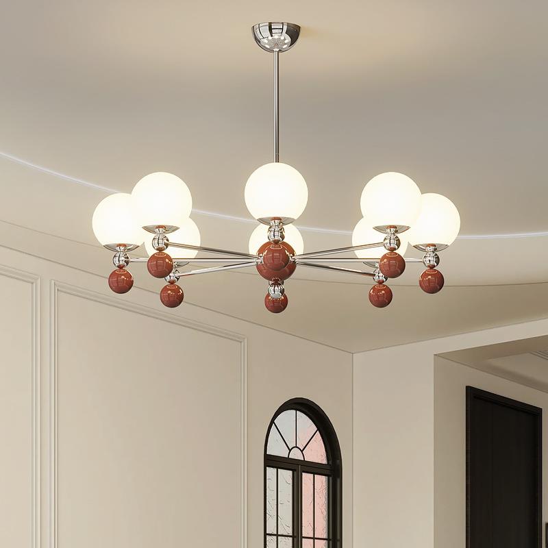 全光谱led客厅吊灯法式奶油风护眼房间灯卧室书房餐厅侘寂风灯具