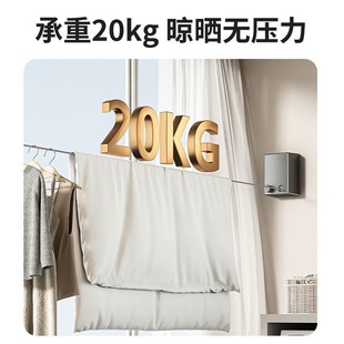 室内免打孔晾衣架 隐形晾衣绳 伸缩晒衣阳台卫生间收缩钢丝绳