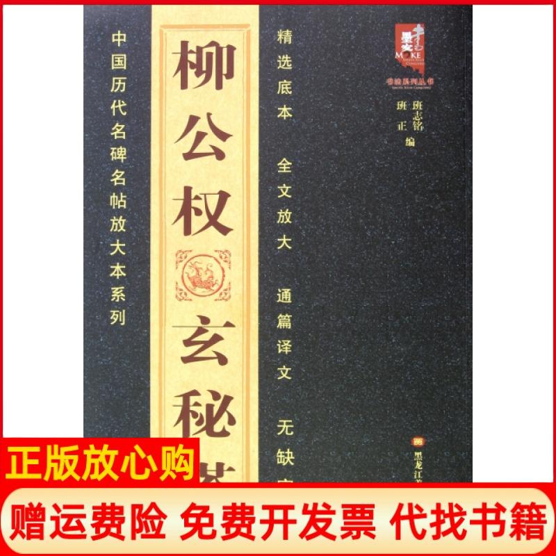正版书】柳公权玄秘塔中国历代名碑名帖放大本系列班志铭班正黑龙江美术出版社9787531835172