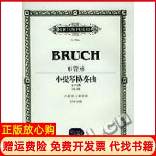 正版书】布鲁赫小提琴协奏曲G小调OP26小提琴与钢琴版内附分谱NR1494A耶胡迪梅纽因编路旦俊译湖南文艺出版社9787540430429