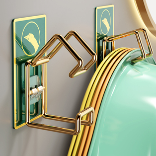 卫生间置物架免打孔洗脸盆收纳架子浴室壁挂式厕所放脸盆挂钩神器