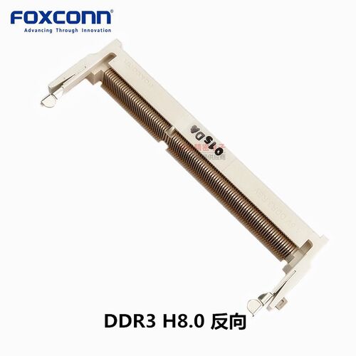 Foxconn原装AS0A626-J8RG-7H连接器 DDR3反向H=8.0内存卡插槽现货
