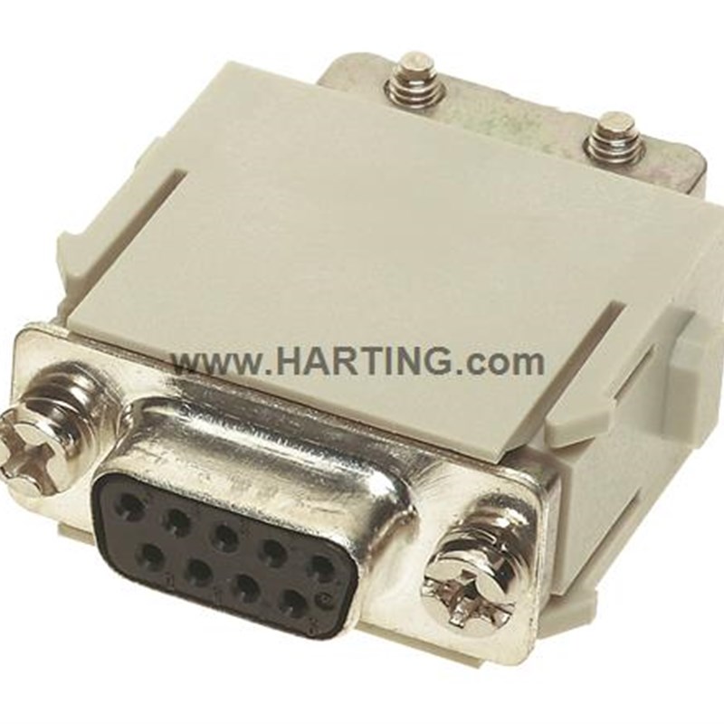 harting哈丁浩亭DB9重载连接器母头压接模块插针 09140093101