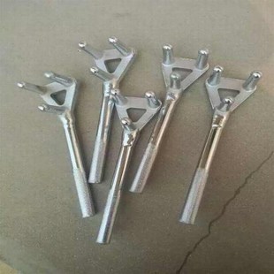 300mm防滑镀铬不锈钢三爪阀门扳手阀门钩扳钩 Y型阀门扳手