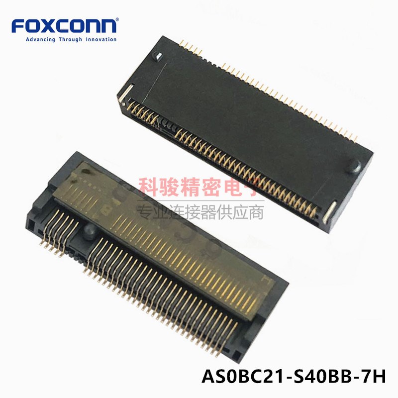 FOXCONN富士康原装M.2 B-KEY H4.0 NGFF插座AS0BC21-S40BB-7H现货