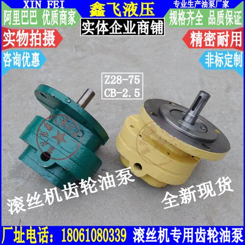 CB-2.5滚丝机油泵 Z28 80A青岛建生齿轮泵Za28 75 100配件40 12.5