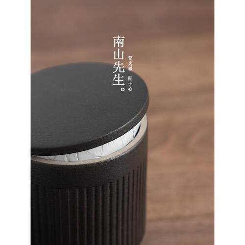 xy枯山水茶叶罐家用t约陶瓷防潮封密小F76TMMT7号便携迷你储茶简
