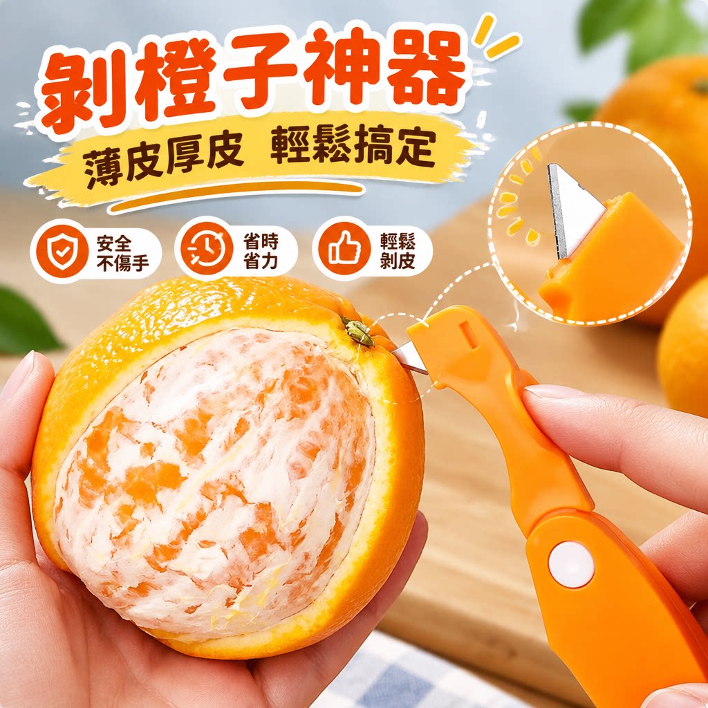剥橙器家用折叠手指开橙子