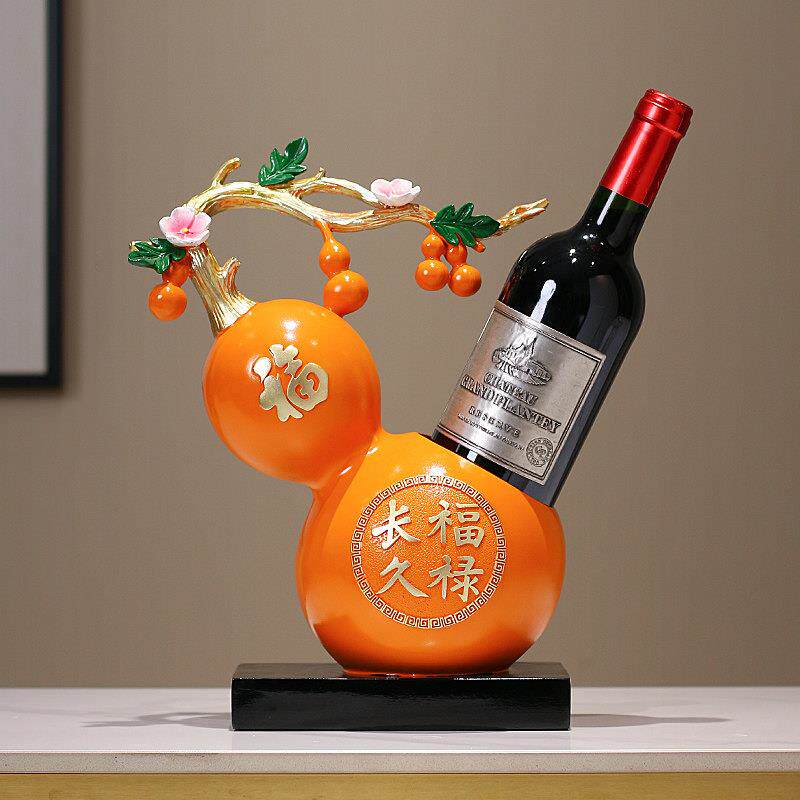 新中式招财葫芦红酒架摆件客厅餐桌酒柜装饰品钥匙收纳盒乔迁礼物