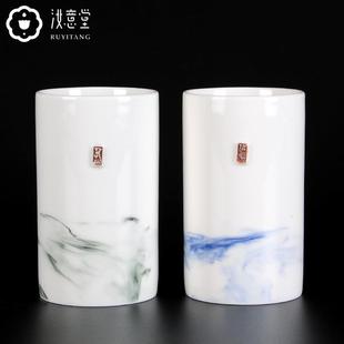 创意陶瓷水杯简约情侣对杯一对瓷杯喝水杯子瓷杯办公室家用陶瓷杯