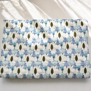 ins风竹节棉刺绣布料定制桌布茶几盖布桌旗沙发抱枕套半帘面料子