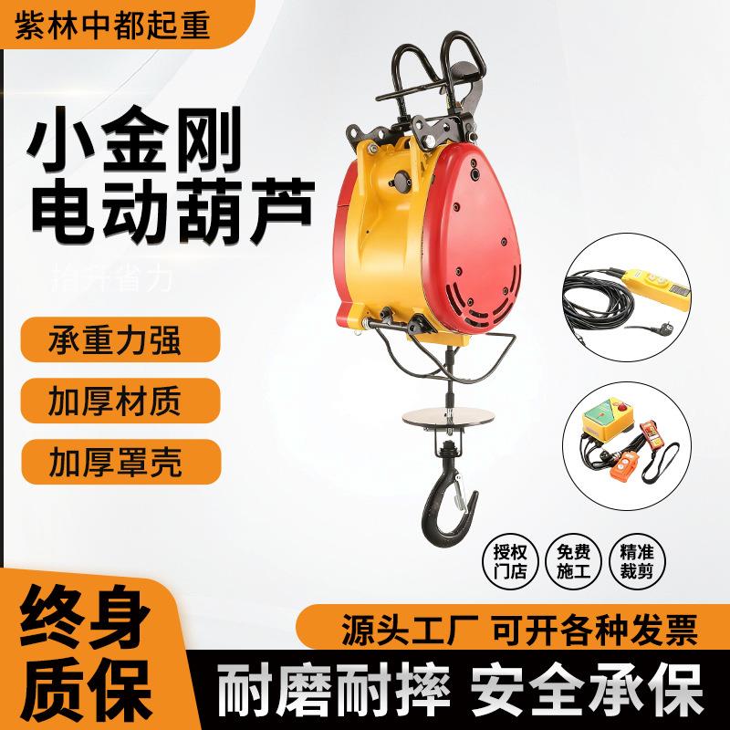 小金刚220V家用微型电动葫芦便携式小型提升机卷扬机起重机电葫芦