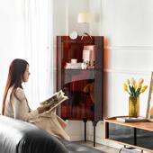 轻奢转角柜拐角餐边柜客厅墙角置物架餐厅落地边角柜卧室三角柜高