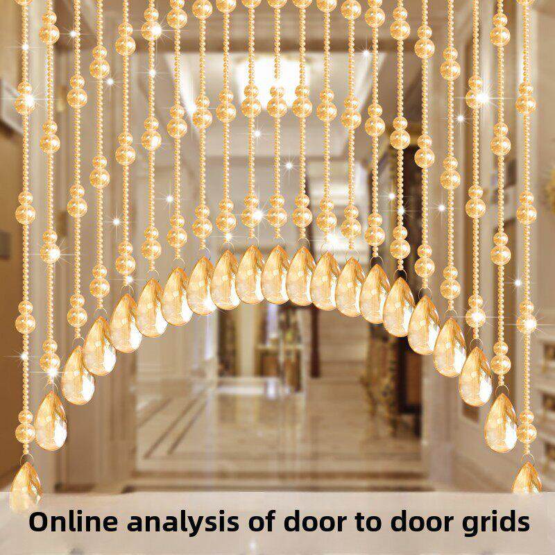 网红水晶葫芦珠窗帘卧室餐厅客厅门帘不打孔浴室卫生间装修成品窗