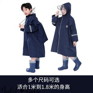 法国儿童雨衣男童小孩全身雨披学生上学专用带书包位宝宝女孩雨具