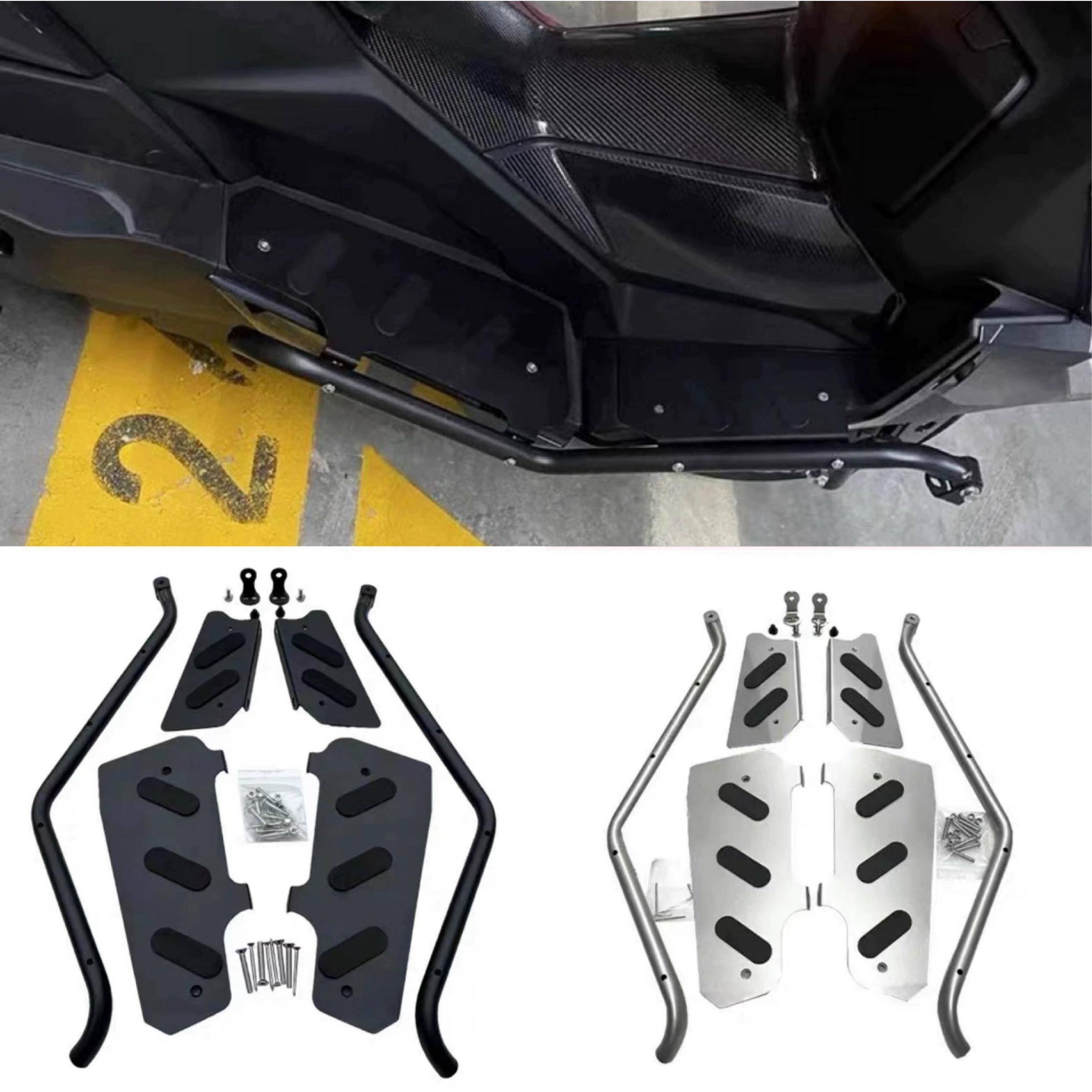 适用光阳H150 RacingH150 RKS150护杠改装保险杠射灯支架防摔配件