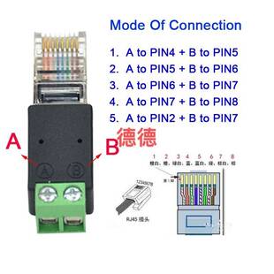 正品RJ45转485端子转换器伺服编码器接头网线接头福来瑞