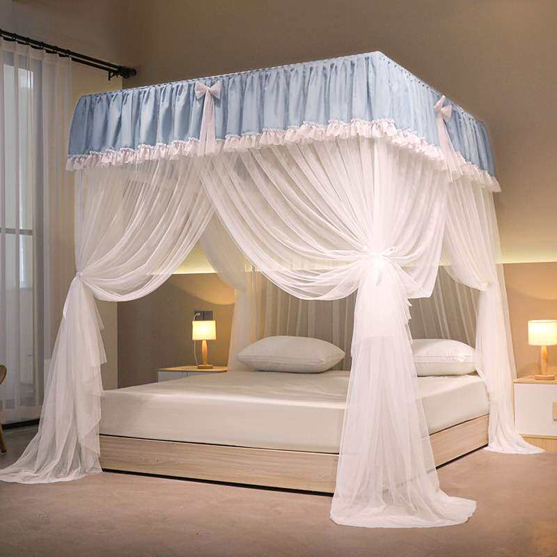 蚊帐家用公主风1.5m床落地欧式1.8x2.0米加密加厚1.8m米床网红ins