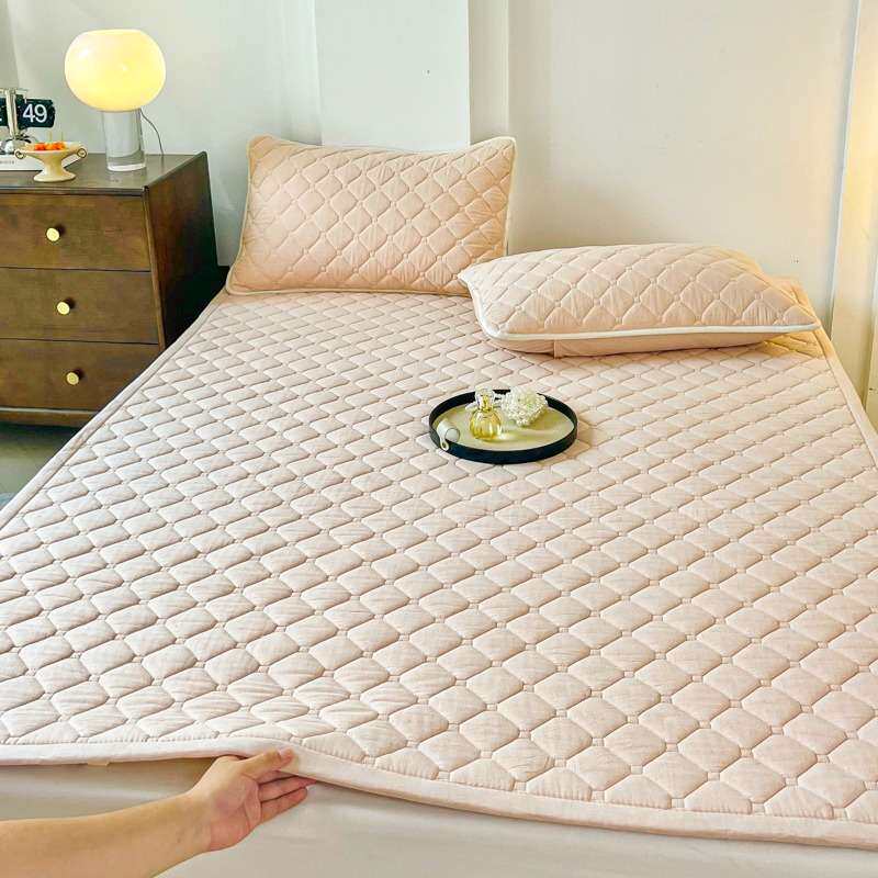 2025新款A类棉麻夹棉床褥家用褥子榻榻米床护垫宿舍单人防滑垫被