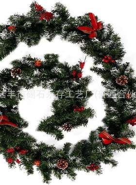 180cm/2.7米加密圣诞红果藤条 红色圣诞装饰藤条 门藤门饰