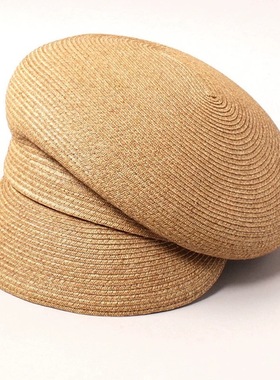 TAIYI老钱风编织镂空贝雷帽女夏法式优雅草编帽子小众时尚画家帽