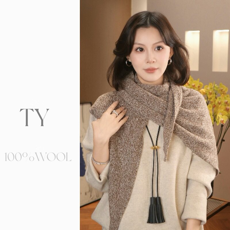 太一 “温暖已至” 羊毛针织混色围巾保暖百搭休闲简约,服饰配件/皮带/帽子/围巾,围巾/丝巾/披肩,淘宝优惠券,粉丝福利购,淘宝优惠卷