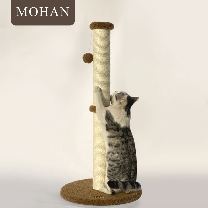 棉绒猫爬架剑麻猫抓板猫抓柱磨爪器立式不掉屑耐磨逗猫玩具猫用品