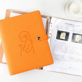 孕检报告单收纳册孕妇产检档案资料册文件夹活页b超时光记录册