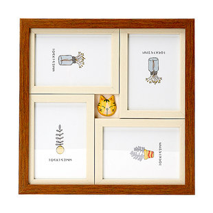 四宫格可爱儿童宝宝相框摆台5寸6寸横竖组合情侣结婚照像框架挂墙