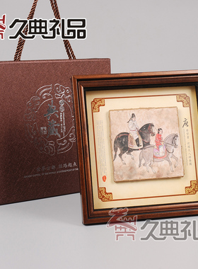 壁画装饰 观鸟补蝉图商务送礼 中国风装饰怀旧风摆件博古架摆件