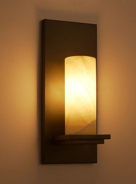 美式乡村复古云石铁艺壁灯咖啡厅餐厅北欧楼梯间酒吧阳台工程灯