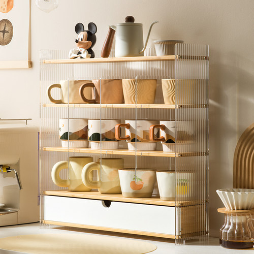 杯架杯子收纳置物架家用高档桌面茶杯架子茶具收纳架餐边柜水杯架