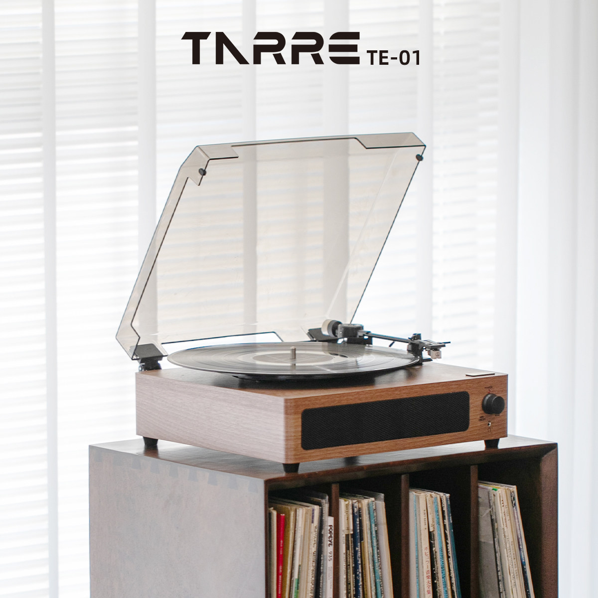 TARRE塔瑞尔TE-01黑胶唱片机蓝牙音响复古留声机摆件欧式音响一体
