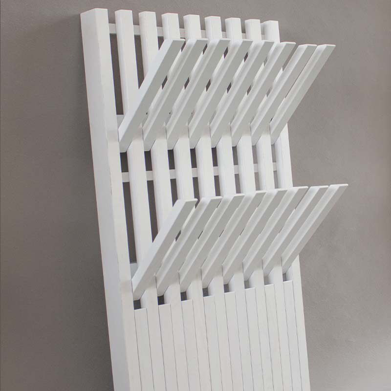 钢琴键实木白色挂衣板创意y入户白蜡木挂衣架墙上收纳衣帽