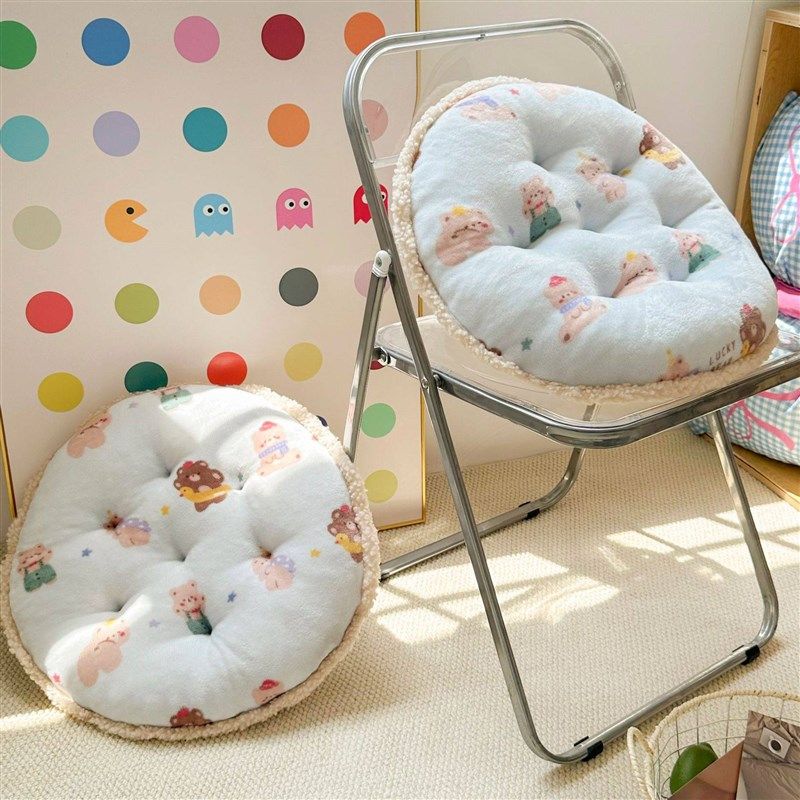 坐垫椅子垫冬季加厚毛绒凳子坐垫学生宿舍垫子办R公室屁垫防屁股,居家布艺,椅垫,淘宝优惠券,粉丝福利购,淘宝优惠卷